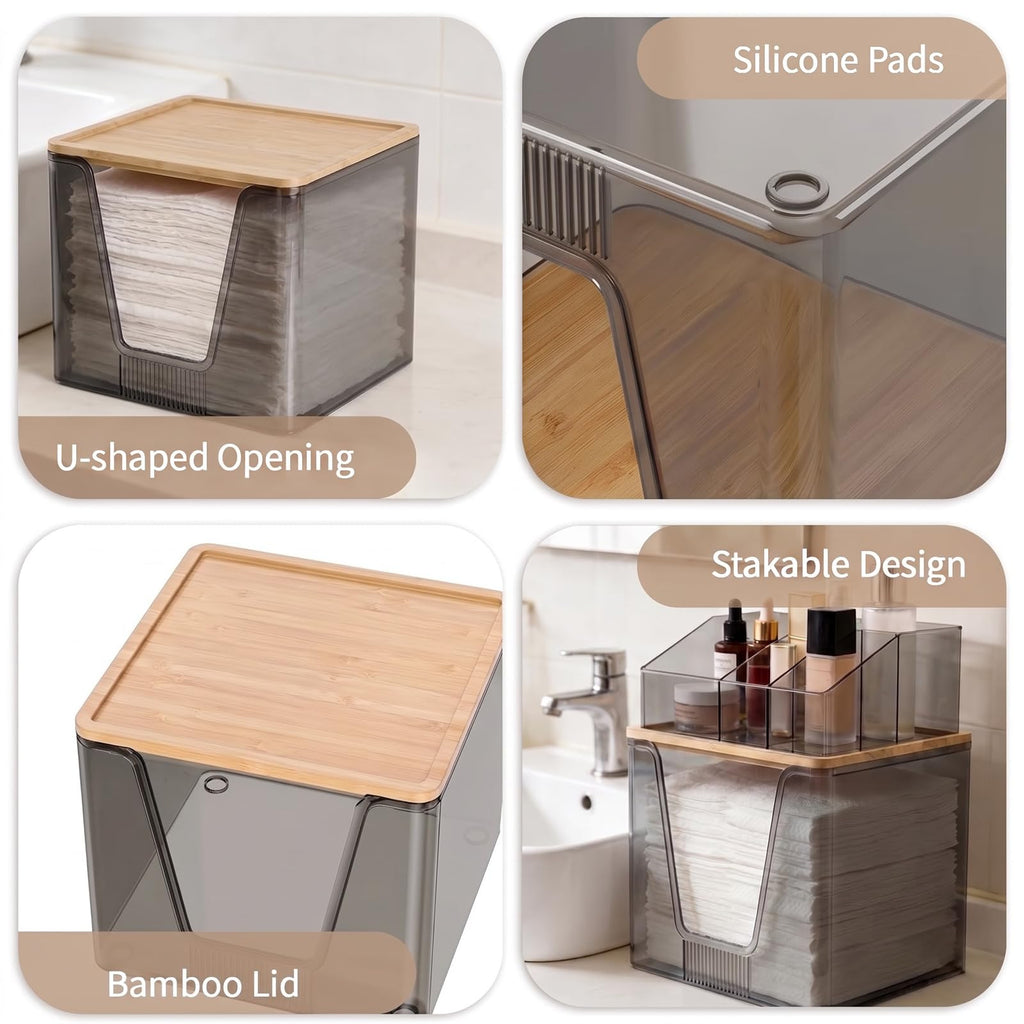 SPOSPO 2 in 1 Disposable Facial Towel Holder and Cosmetic Organizer
