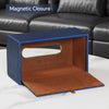 MEIBOOCH Rectangle Tissue Box Cover for Boxes Up to 3.9" Tall, Navy Blue