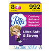 Puffs Facial Tissue Ultra Soft Non-Lotion, 8 Rectangle Boxes, 124 Facial Tissues per Box, Allergies and Colds (Packaging May Vary)