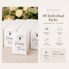 48 Pack For Your Happy Tears Wedding Tissues, Individually Wrapped