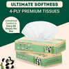 MOTHER EARTH Bamboo Facial Tissues 4 Ply, Lint Free Flat Box Tissue, Hypoallergenic, Unscented, Tree Free, Septic Safe, Gentle for Sensitive Skin, 360 Count (60 Sheets x 6 Boxes)