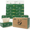 QingYa Unbleached Bamboo Facial Tissues 2 ply - 12 Boxes of 100% Natural, Hypoallergenic, 134 Sheets per Box, FSC Certified, Eco - Friendly, Ultra - Soft & Gentle for Everyday Home and Office Use
