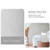 Tissue Box Cover PU Leather Tissue Holder Square Decorative Home Decor Cube Boxes for Bathroom, Kitchen, Nightstand, Office Desk Essentials, Light Gray