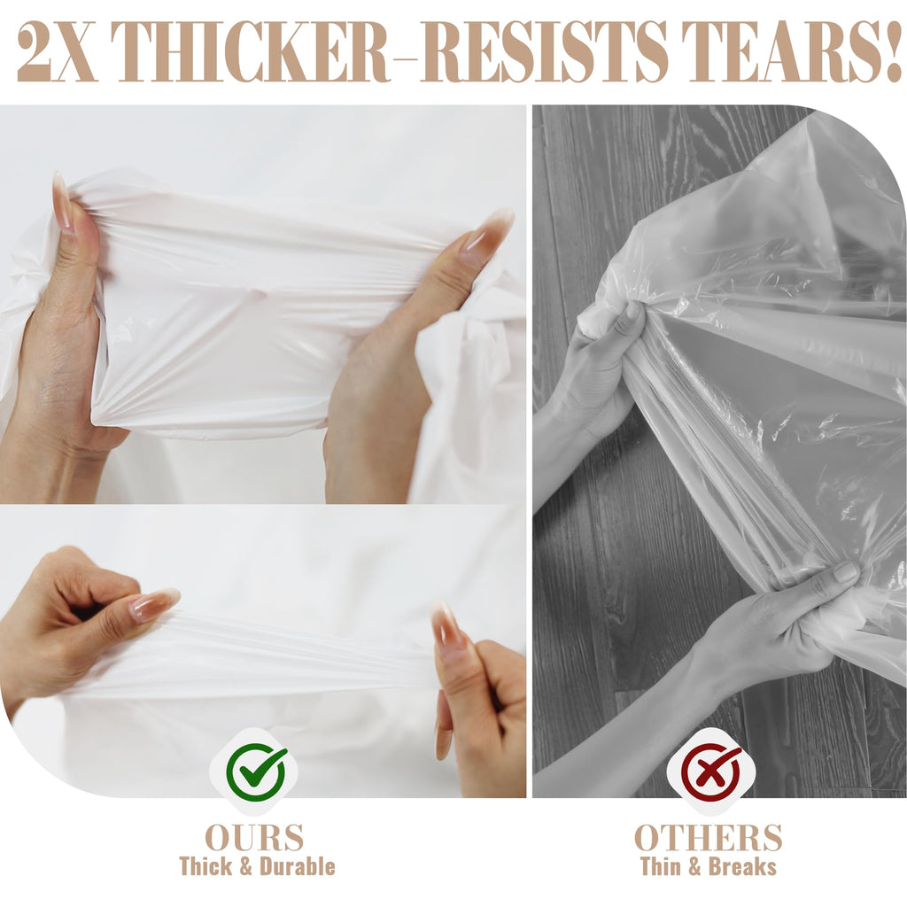 Plastic Table Cloth Disposable, 54In X 300Ft White Table Cover Roll