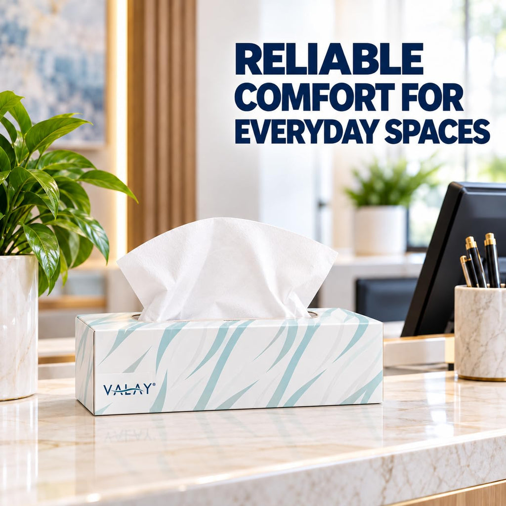 Morcon Valay Facial Tissue Paper, White, 2-Ply, 30 Pack