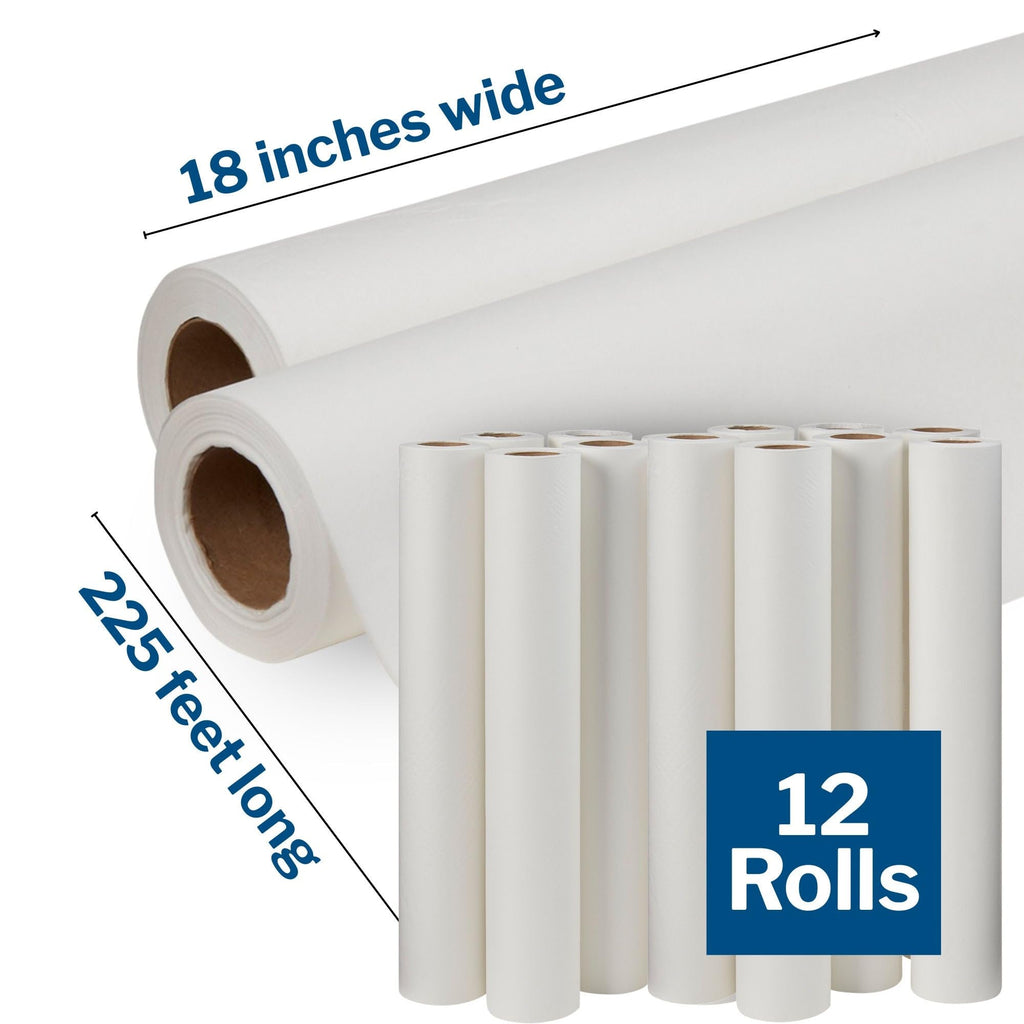 McKesson Medical Exam Table Paper Rolls, Spa, 18 in x 225 ft, 12 Rolls
