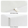 Cretkhp PU Leather Square Tissue Box Cover Tissue Box Holder Cube (Ivory)