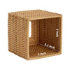 Hand-Woven Rattan Tissue Box Cover, Square Wicker Tissue Holder, Natural Woven Facial Napkin Holder