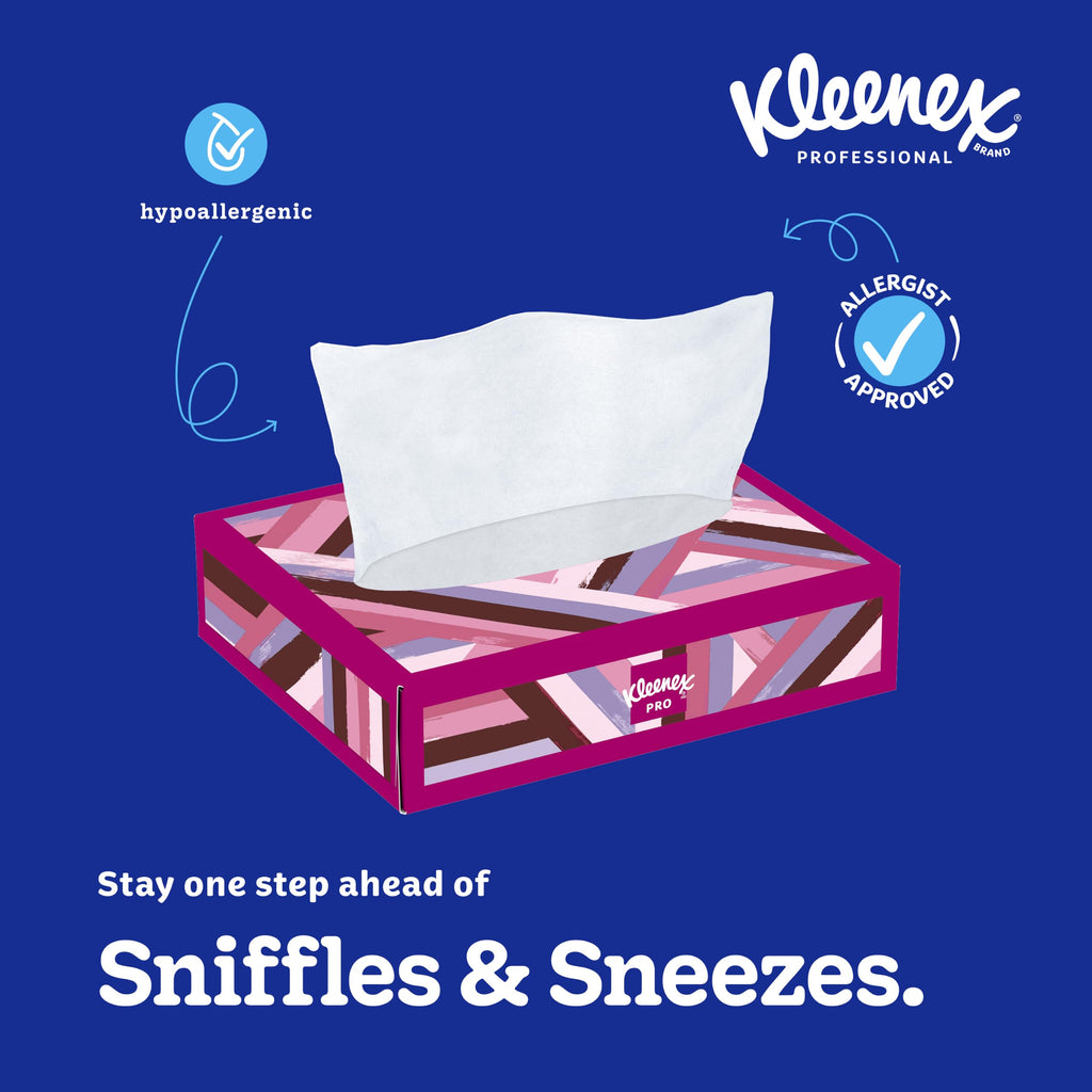 Kleenex Professional Facial Tissue, Bulk, 64 Boxes x 48 Tissues (21195)