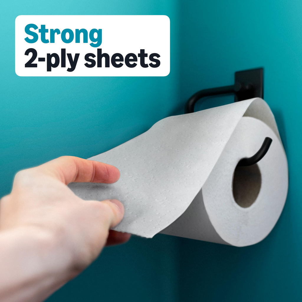 Amazon Basics 2-Ply Soft Toilet Paper, Equivalent to 37 Regular Rolls, Septic Safe, 6 Rolls (350 Sheets each) (Pack of 10)