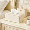 Begei Rectangular Resin Leather Look Tissue Box Cover for Home Decor