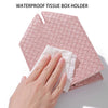 Tissue Box Cover Square Leather Facial Paper Holder, Pink