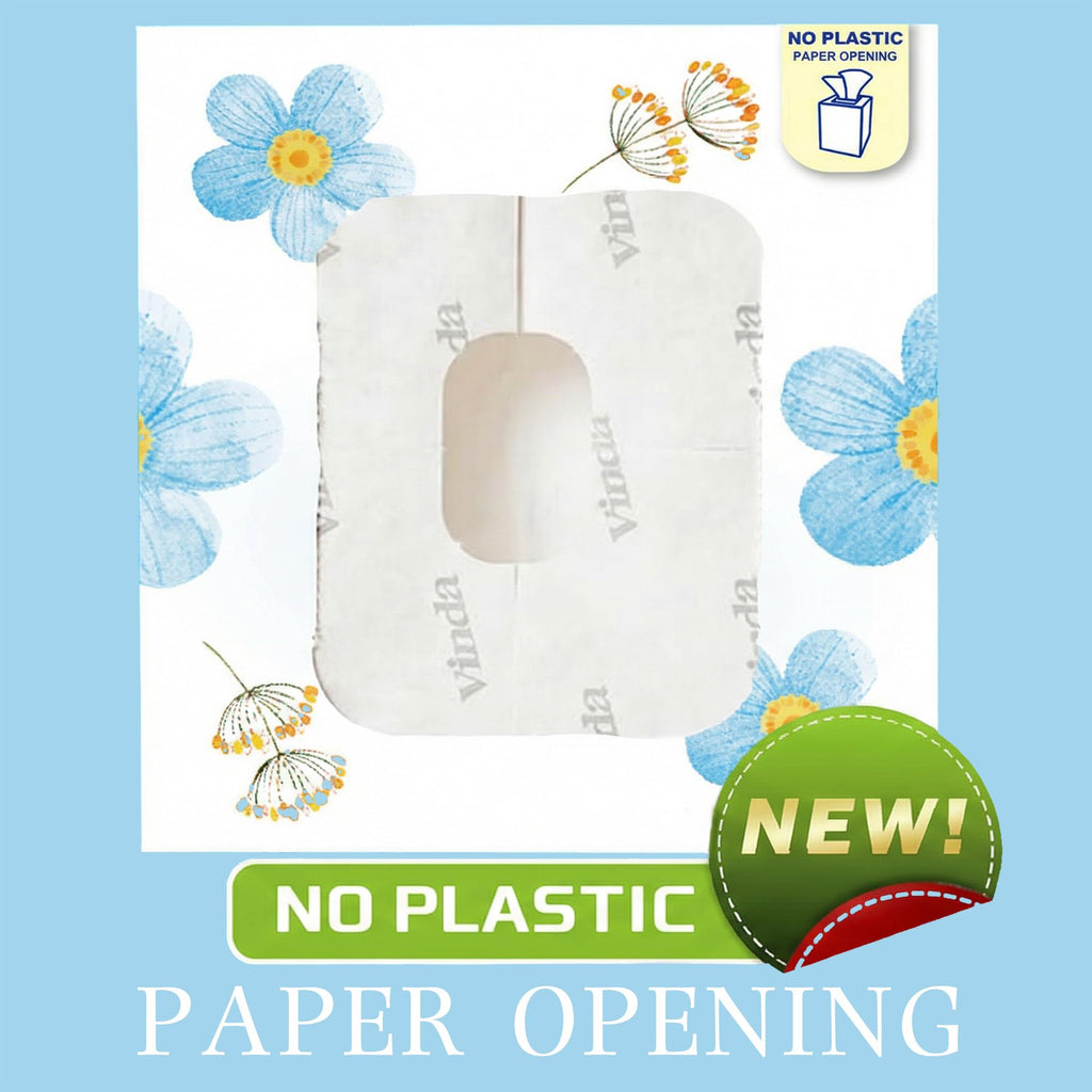 Vinda Ultra Care 3-Ply Facial Tissues, Large 8.26" x 7.48" Sheets, 82 Tissues per Cube, 8 Cube Boxes (656 Tissues Total), Soft & Strong for Home, Office, and Car