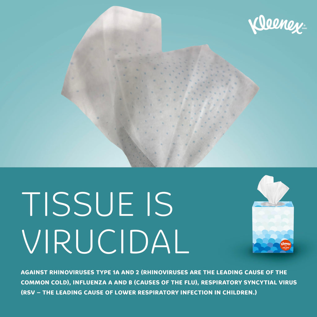 Kleenex Professional Anti-Viral Facial Tissue, 3-Ply, 3/Pack