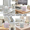 EmbroideryLinen.VN Square Tissue Box Cover Cute Set of 2, Grey & Pink