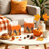 Whaline 12Pcs Fall Facial Tissues Cube Boxes Boho Autumn Trees Maple Leaves Square Tissue Box Cover with 600 Sheets Napkins for Harvest Thanksgiving Home Car Accessories