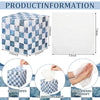 FunooFuno 12 Pack Checkered Tissue Cube Box Cube 3 Ply Facial Paper, Blue