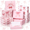 TaoBary 24 Pack Small Facial Tissue Box 2 Ply Pink Bow for Car Desk