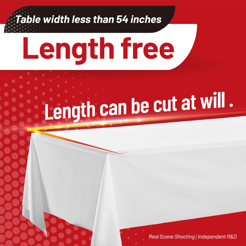 Plastic Table Cloth, 310 Ft X 54 In Disposable Tablecloth Roll