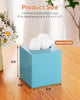 Tissue Box Cover, Square Plastic Tissue Box Holder with Anti Slip Base, Modern Decor Facial Napkin Holder for Bathroom Vanity Countertop, Bedroom Dresser, Night Stand, Parlors, Offices, Blue
