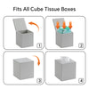 JLAMBOM PU Leather Tissue Box Cover Square Tissue Box Holder (Grey)