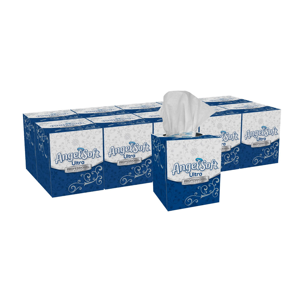 Georgia-Pacific Angel Soft Ultra Professional Series Premium 2-Ply Facial Tissue (4636014), 96 Sheets Per Box, 10 Tissue Cube Boxes Per Case