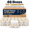 Professional Facial Tissues, 48 Boxes, 125 Tissues per Box