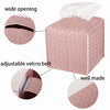 Tissue Box Cover Square Leather Facial Paper Holder, Pink