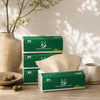 Soft Durable Bamboo Facial Tissues - 3 Ply Natural Unbleached Facial Paper Dry or Wet Use 12 Packs（134 Tissue per Pack, 1608 Tissues Total）