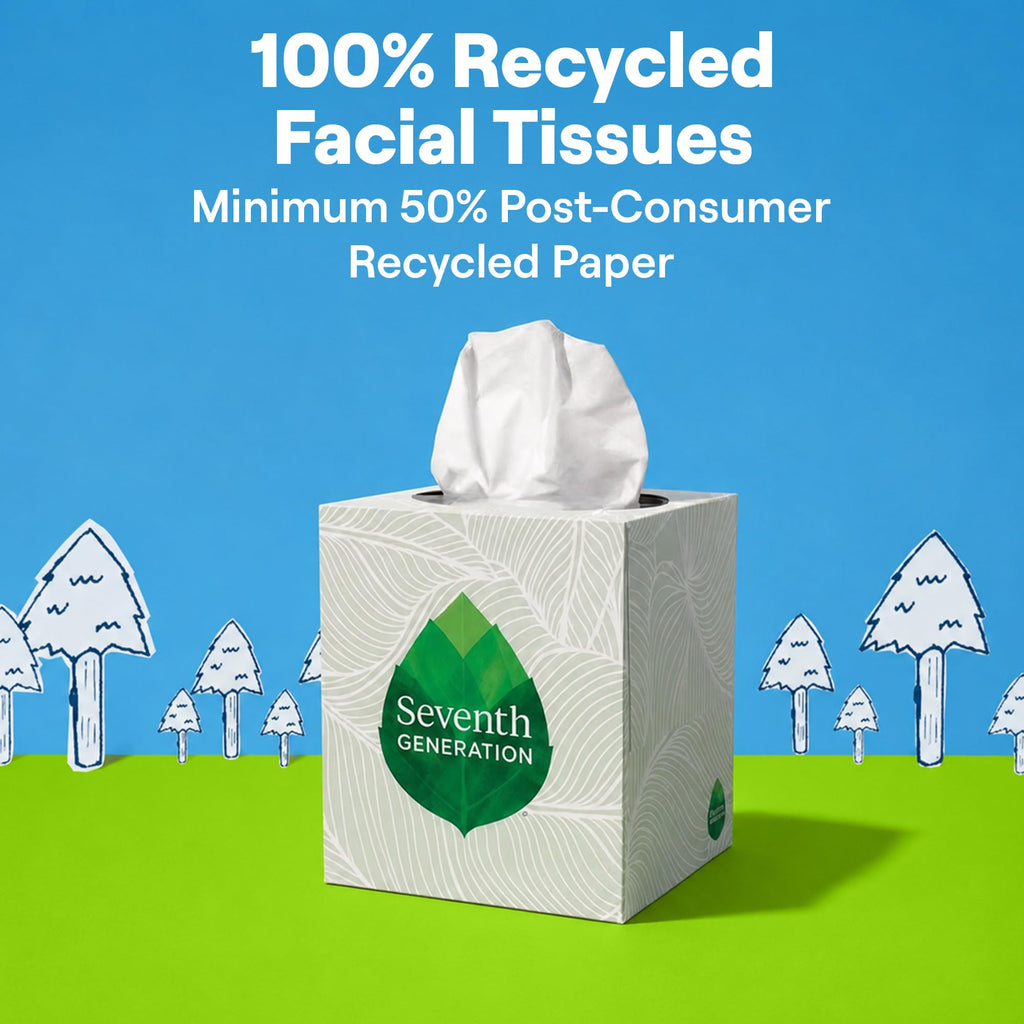 Seventh Generation Facial Tissues, 85 Count, 36-Pack