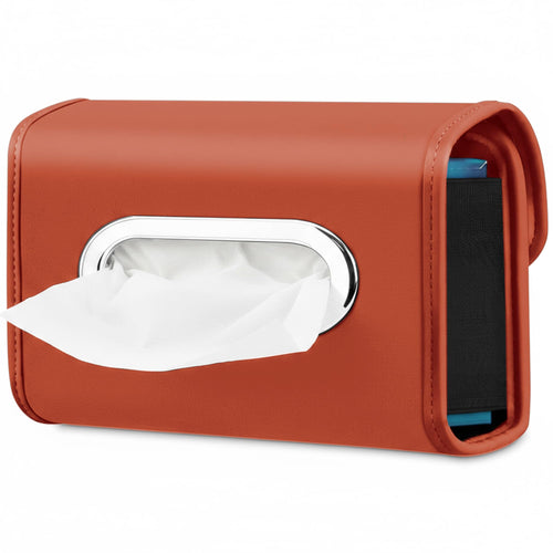Lucrum Extra Large Car Tissue Holder - PU Leather Tissue Box Cover