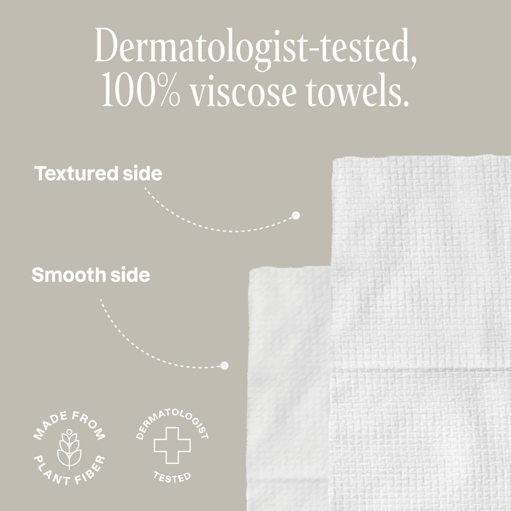 Cliganic Face Towels XL, Disposable Makeup Remover, Soft Dry Wipes, 300 ct