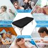 Mixweer 30 Pcs Oilproof and Waterproof Massage Table Sheets Fitted Spa 39 x 87 Inches Bed Cover Disposable Protective Sheets for Beauty Salon Skincare (Black)