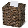Wicker Tissue Box Cover Square, Handwoven Facial Tissue Box Holder, Brown