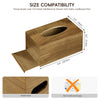 Tissue Box Cover, Wood Tissue Box Holder Rectangle with Slide-Out Bottom