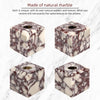 Natural Marble Square Tissue Box Cover ,Stone Modern Decorative Sturdy Napkin Box Holder Case,Facial Paper Organizer for Bathroom Vanity Toilet Countertop,Kitchen (1, Calacatta Viola, 5.71*5.71*5.51)