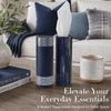 4 Pack Navy Blue Car Tissue Holder with Facial Tissues Bulk, Silver Foil