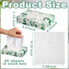 Yinder 24 Pcs Small Tissue Cube Box 960 Sheets for Classroom, Leaf