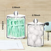 Square Tissue Box Cover with 2 Pcs Clear Qtip Holder Dispenser, Gold