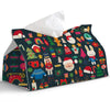 PaJiaNi Black Christmas Tissue Box Cover Rectangle for Winter Holiday Decor