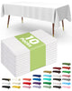 Pureegg Plastic Table Cloth Disposable 54x108 Inch 10 Pack, White