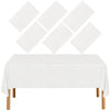 CUUSNNY 6 Pack White Paper Tablecloths for Rectangle Tables