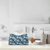 PaJiaNi Winter Snowflake Navy Tissue Box Cover Rectangle for Holiday Decor