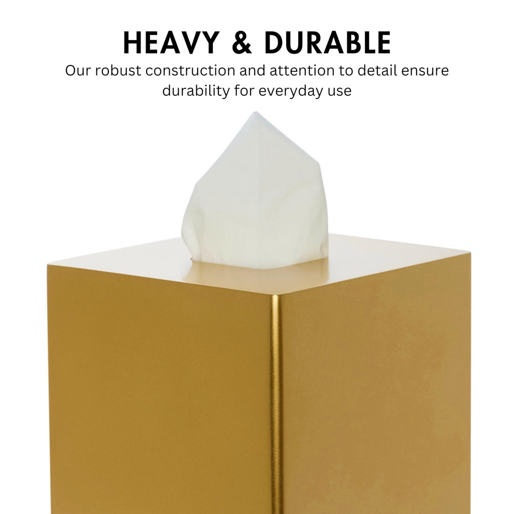 Yew Design Gold Square Tissue Box Cover