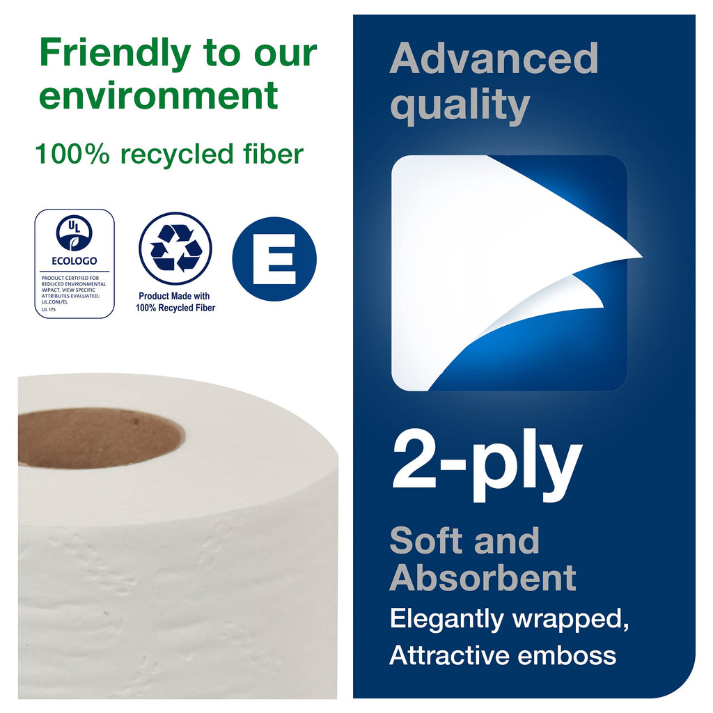 Tork Advanced Toilet Paper Roll, 80 rolls x 500 sheets, 2461200