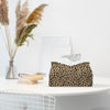 PaJiaNi Brown Leopard Print Tissue Box Cover Rectangle for Office Decor
