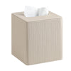Cretkhp PU Leather Square Tissue Box Cover Tissue Box Holder Cube (Beige)