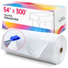 Plastic Table Cloth Disposable, 54In X 300Ft White Table Cover Roll