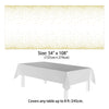 4 Pack Gold Plastic Tablecloths, Waterproof Disposable Party Table Covers