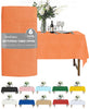 TheoZemica Orange Paper Tablecloths for Rectangle Tables 6 Pcs, 54"×108", Waterproof Paper Table Cloth with Plastic Backing, Disposable 3-Ply Paper & Plastic Table Cover for Party Fall Thanksgiving